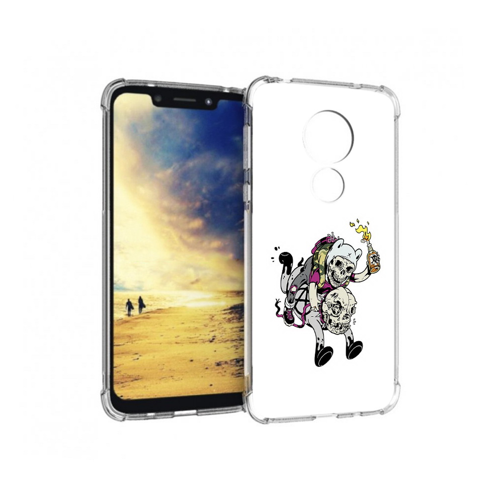 

Чехол MyPads Tocco для Motorola G7 Power время приключений скелеты (PT227059.362.277), Прозрачный, Tocco