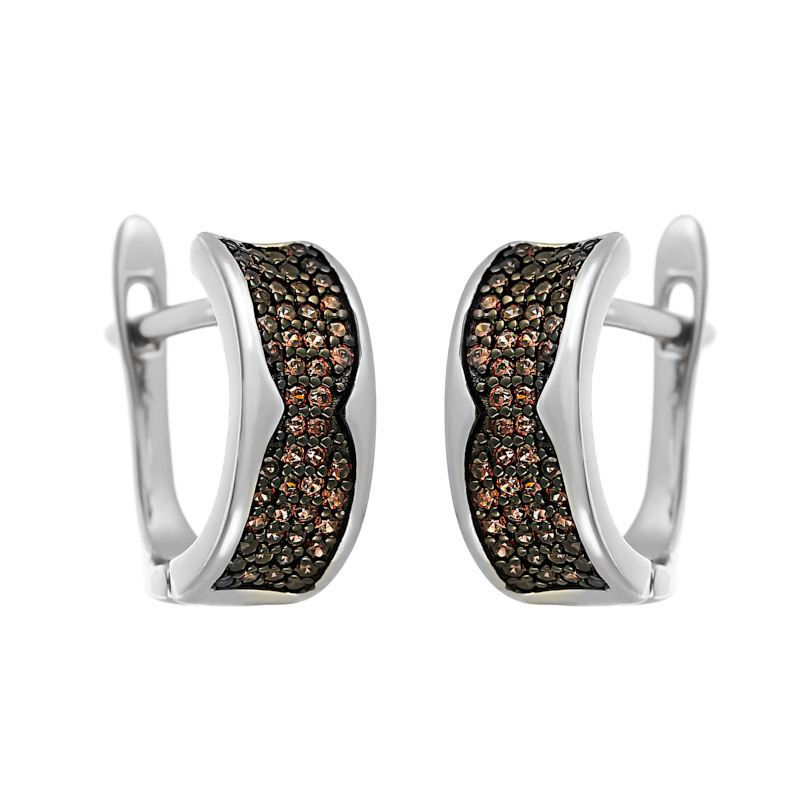 

Серьги из серебра с фианитом Fresh Jewelry MP-E00805-X-WB-X-X-DB, MP-E00805-X-WB-X-X-DB