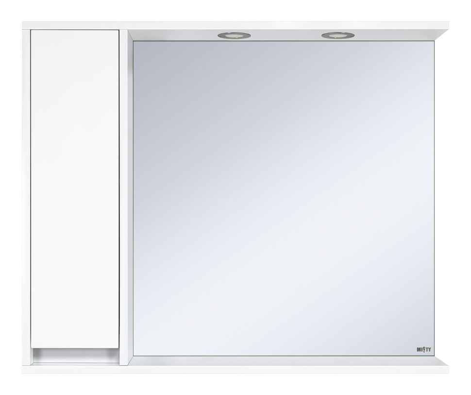 фото Зеркало-шкаф для ванной misty алиса 100 левый