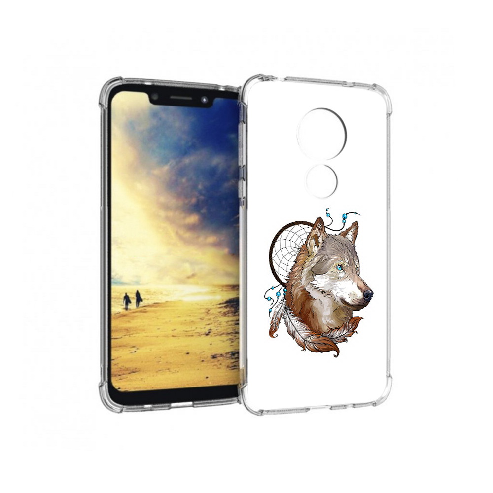 

Чехол MyPads Tocco для Motorola G7 Power волк и ловец снов (PT227059.362.269), Прозрачный, Tocco