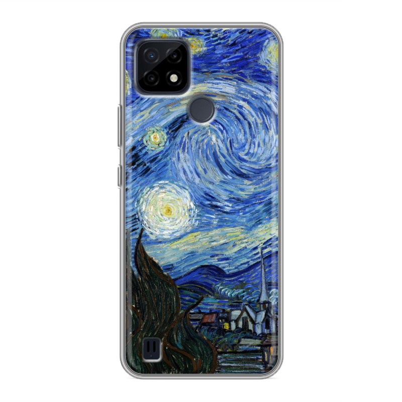 

Чехол для Realme C21 с рисунком и защитой камеры, 78346