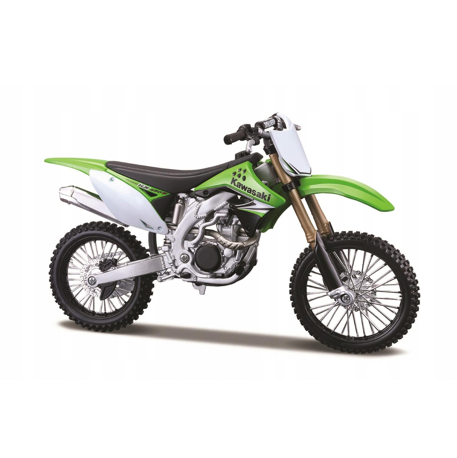 

Мотоцикл Maisto 1:12 Kawasaki KX 450F, зеленый
