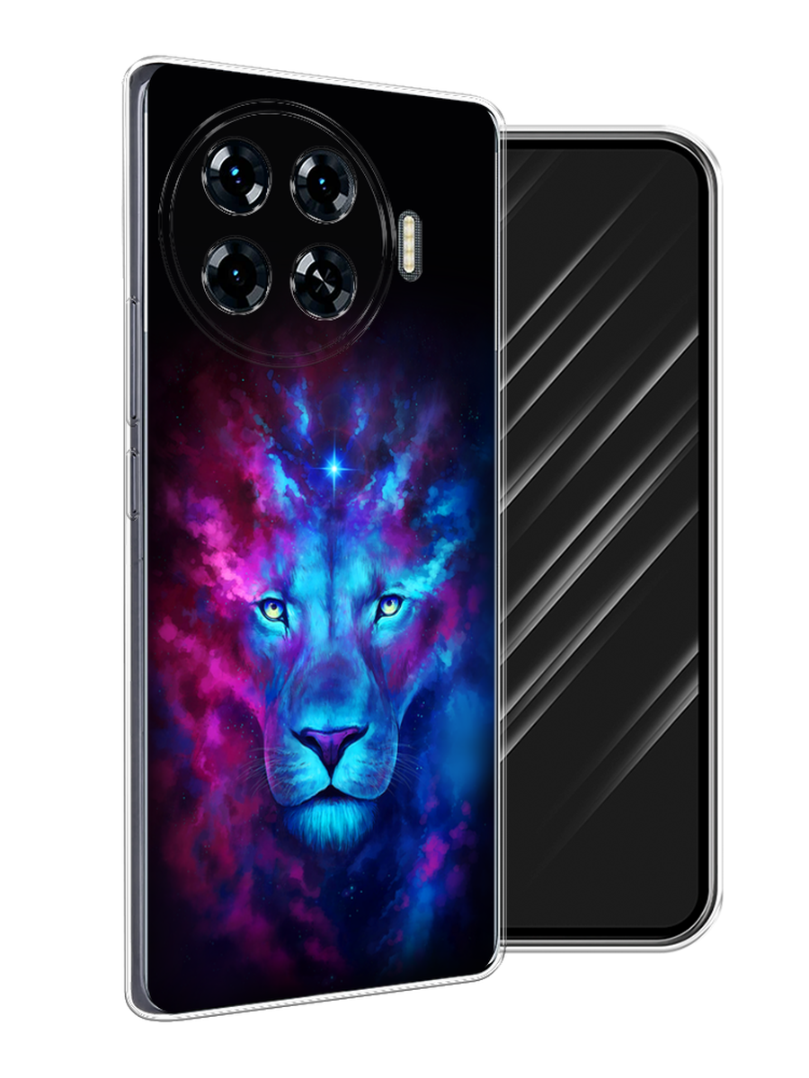 

Чехол Awog на Tecno Spark 20 Pro Plus "Космический лев", Голубой, 305050-1
