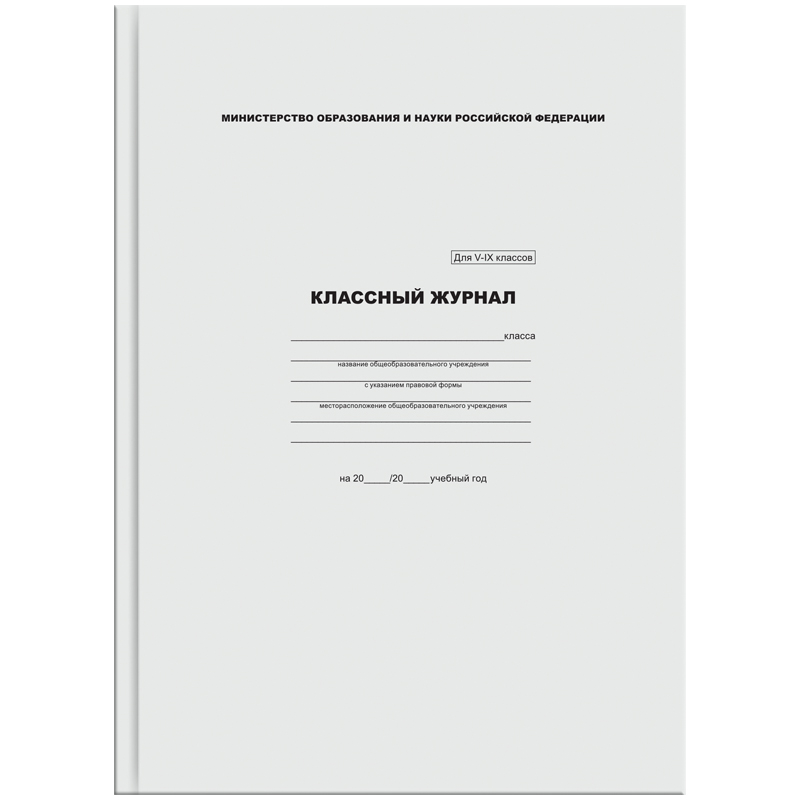 Журнал классного руководителя 5-9 классы ArtSpace 88л 10шт