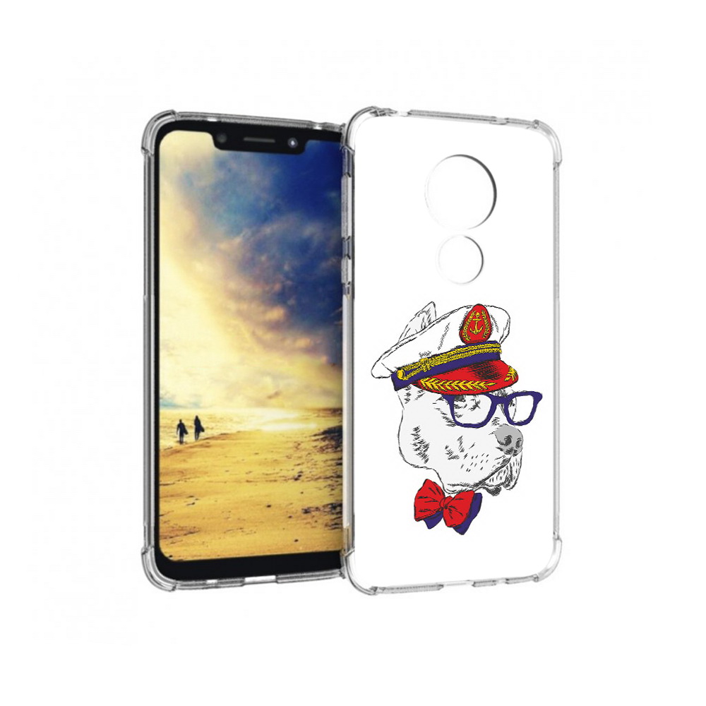 

Чехол MyPads Tocco для Motorola G7 Power бульдог (PT227059.362.251), Прозрачный, Tocco