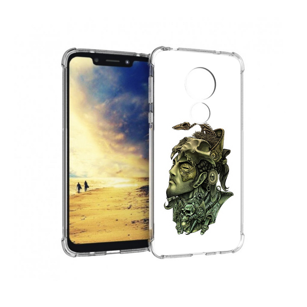 

Чехол MyPads Tocco для Motorola G7 Power бронзовый воин (PT227059.362.248), Прозрачный, Tocco