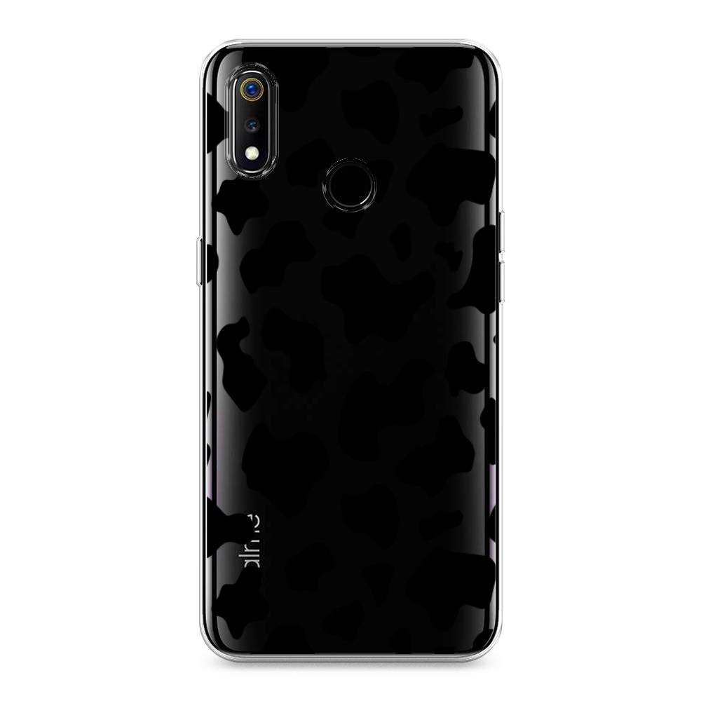 фото Силиконовый чехол "пятна коровы черные" на realme 3 awog