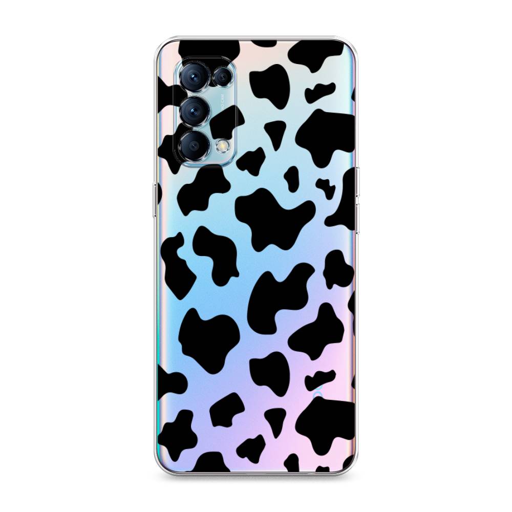 

Чехол Awog на Oppo Reno 5 "Пятна коровы черные", Разноцветный, 255250-2