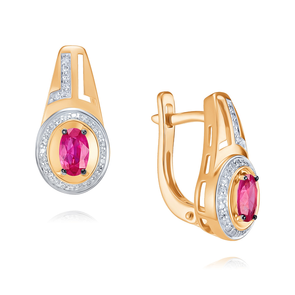 

Серьги из красного золота с бриллиантом/рубином ADAMAS 24039586/01-А501ДЧ-431, 24039586/01-А501ДЧ-431