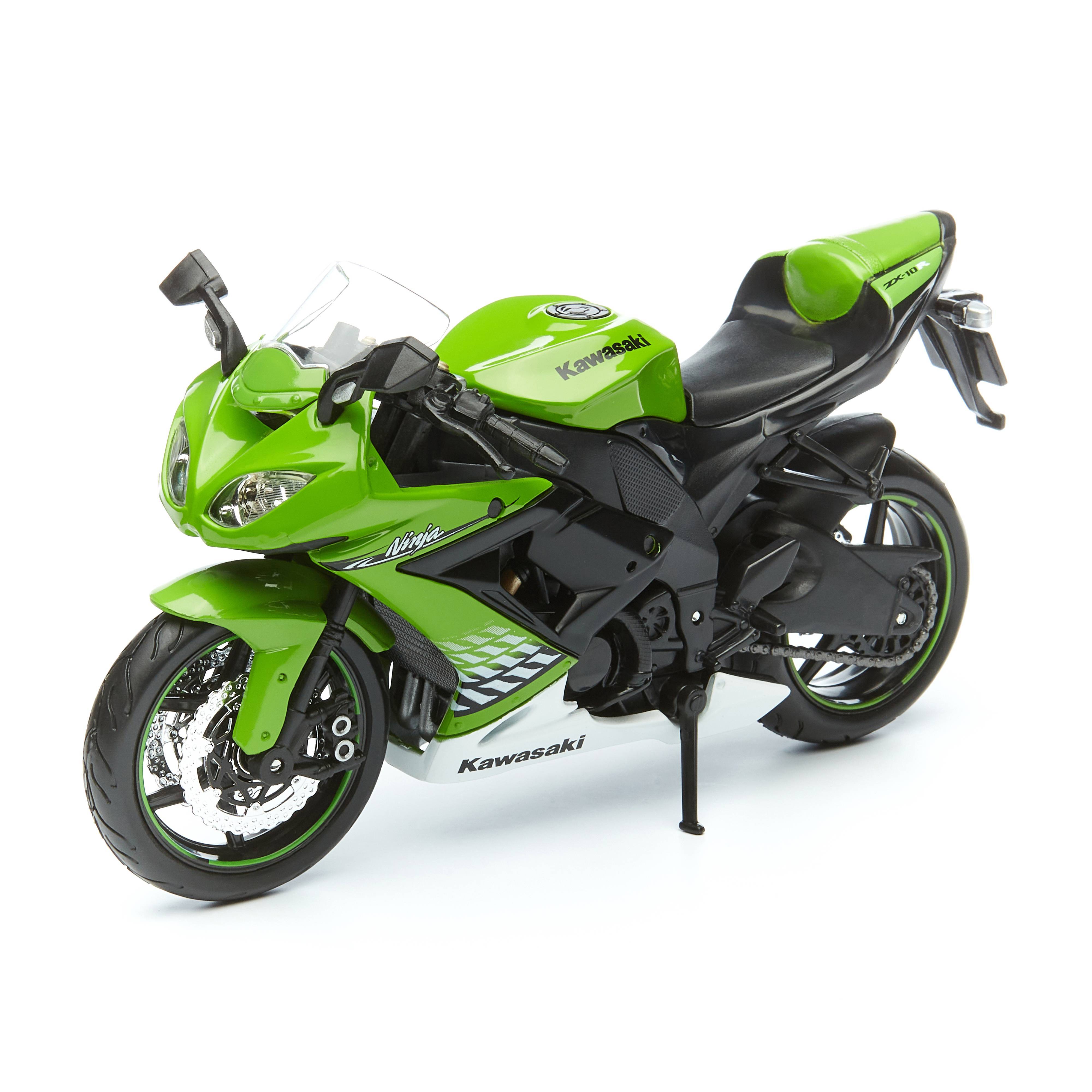 фото Мотоцикл maisto 1:12 kawasaki ninja zx-10r, зеленый