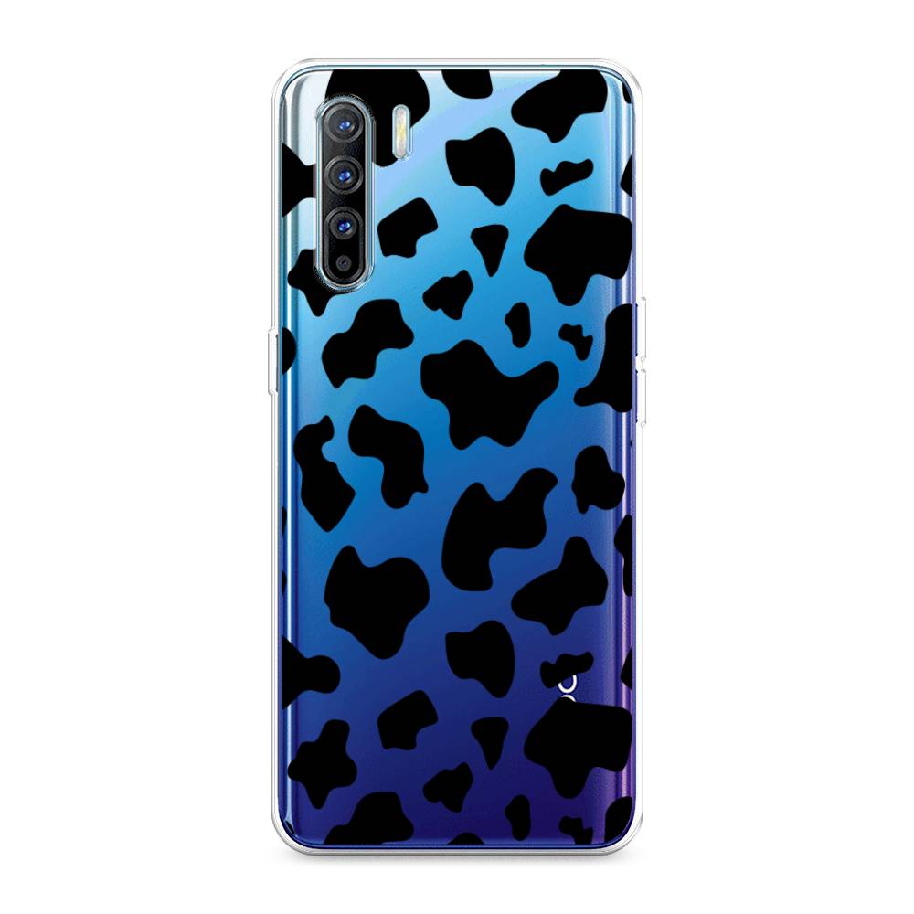 

Чехол Awog на Oppo A91/Reno 3 "Пятна коровы черные", Разноцветный, 252450-2