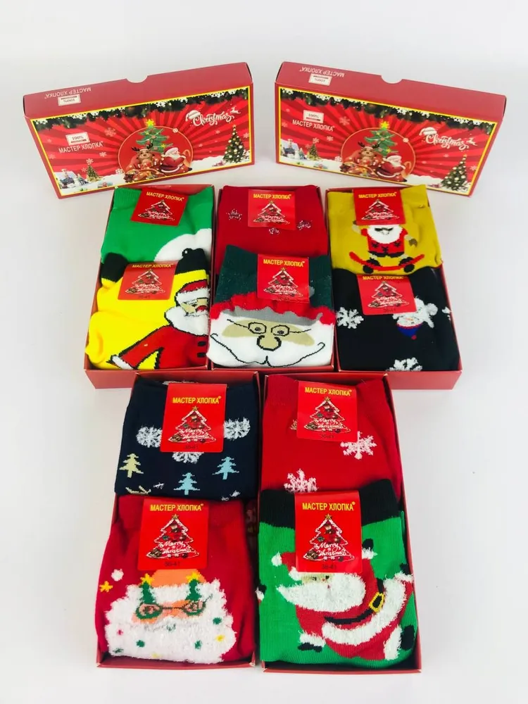 Подарочный набор носков женских Мастер Хлопка DB4214 разноцветных 36-41