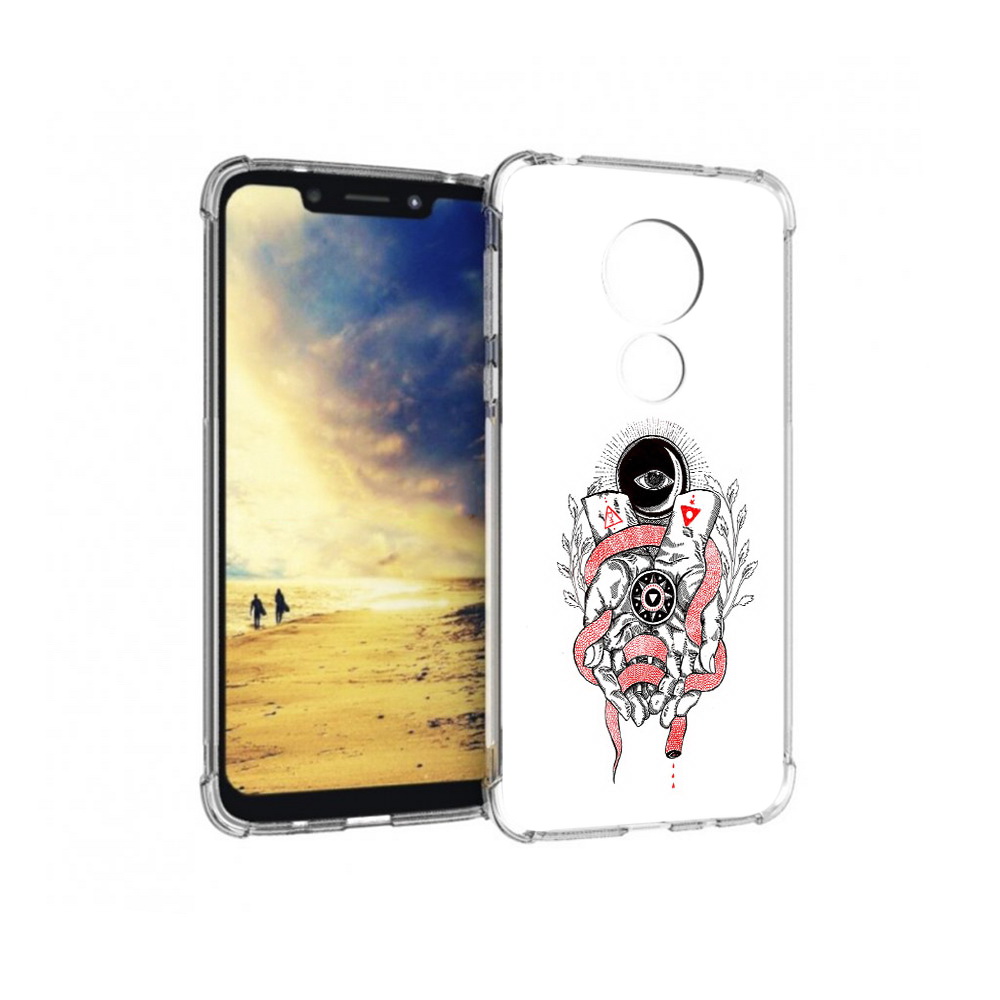 

Чехол MyPads Tocco для Motorola G7 Power абстрация связанные руки (PT227059.362.213), Прозрачный, Tocco