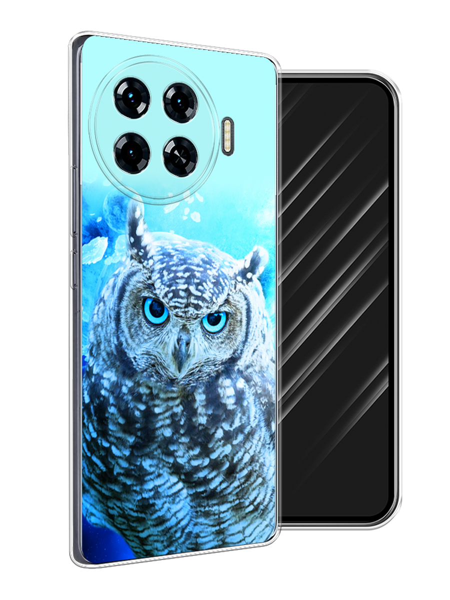 

Чехол Awog на Tecno Spark 20 Pro Plus "Сова арт 7", Синий;голубой, 305050-1