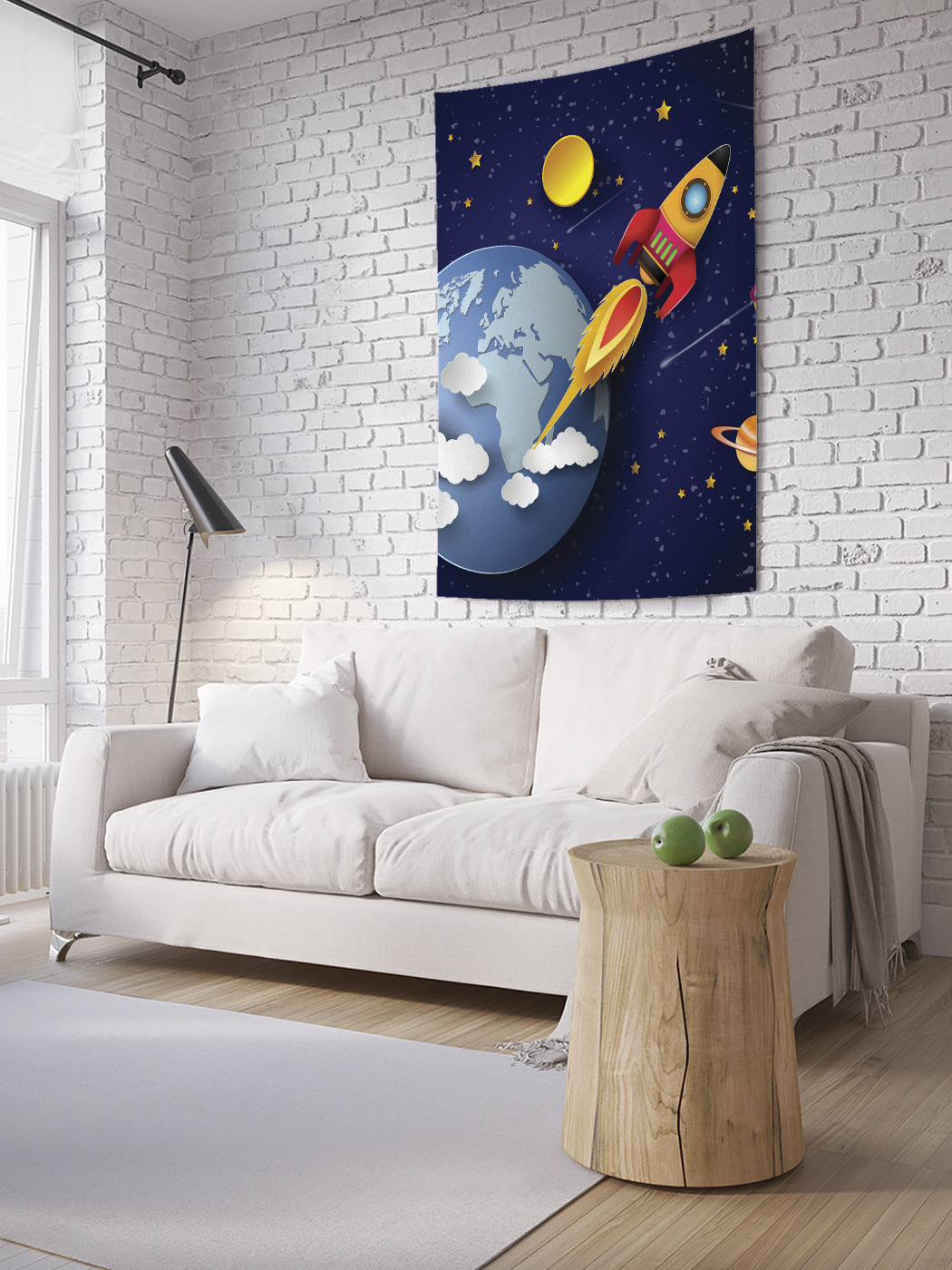 

Вертикальное фотопанно на стену JoyArty Земля из космоса 150x200 см, Земля из космоса