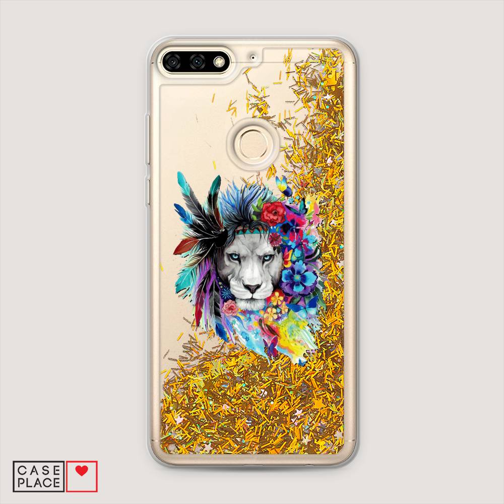 

Чехол Awog на Honor 7A Pro "Гавайский лев", Розовый, 65490-1