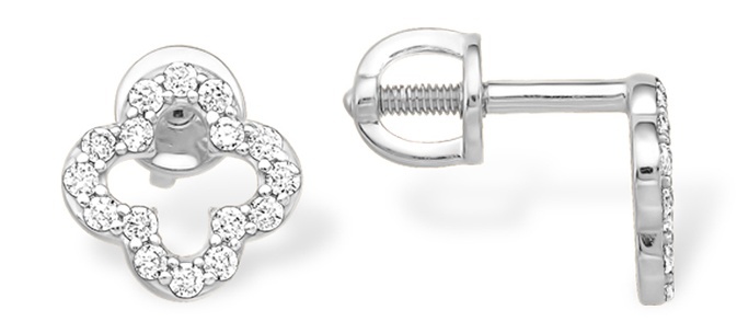 

Серьги из серебра Kari Jewelry 237521, фианит, 237521