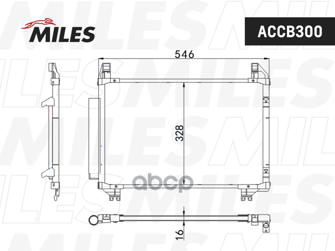 

Конденсер Toyota Yaris / Vitz 05- Miles арт. ACCB300