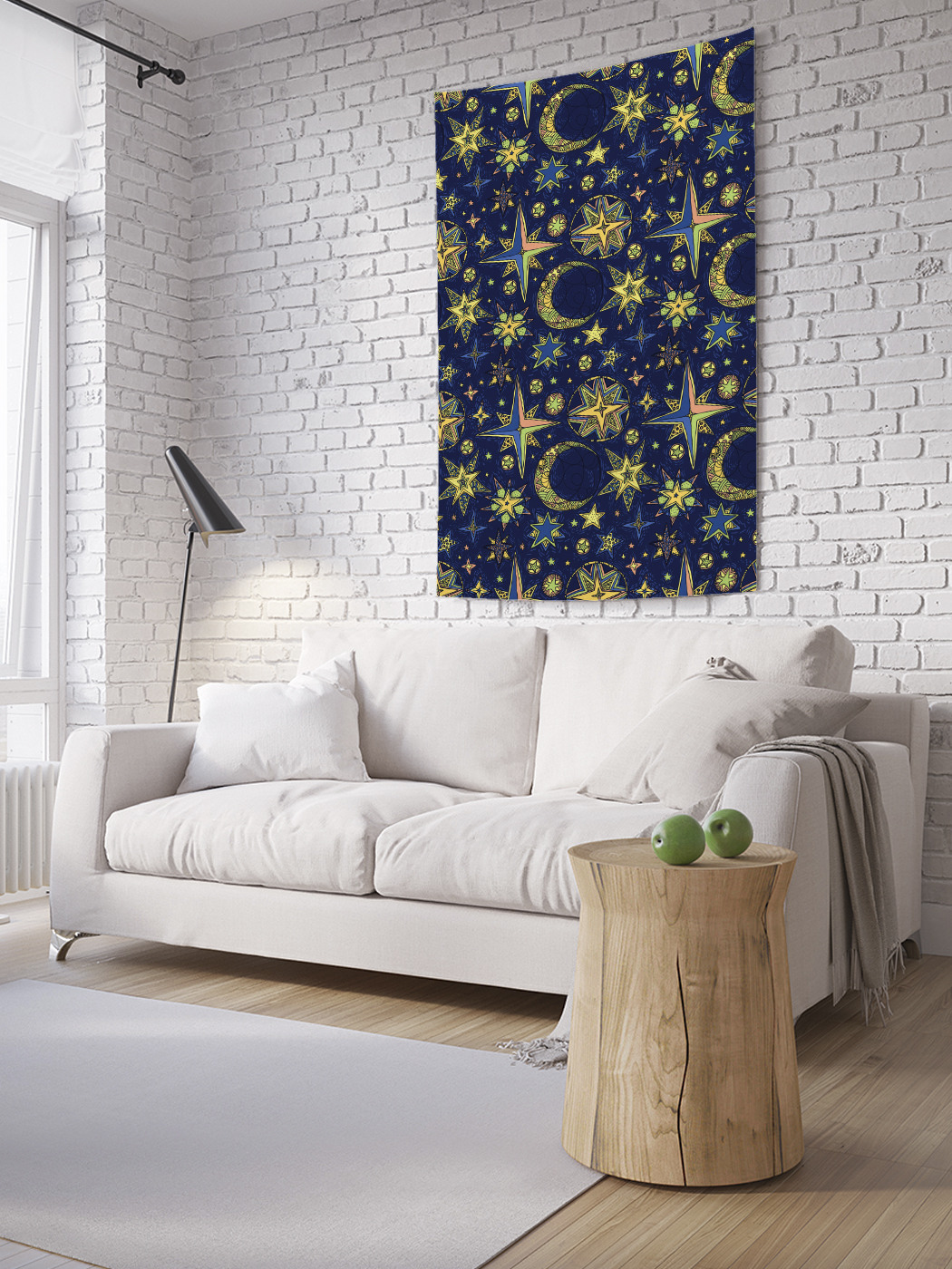 

Вертикальное фотопанно на стену JoyArty Месяц и звезды 150x200 см, Месяц и звезды