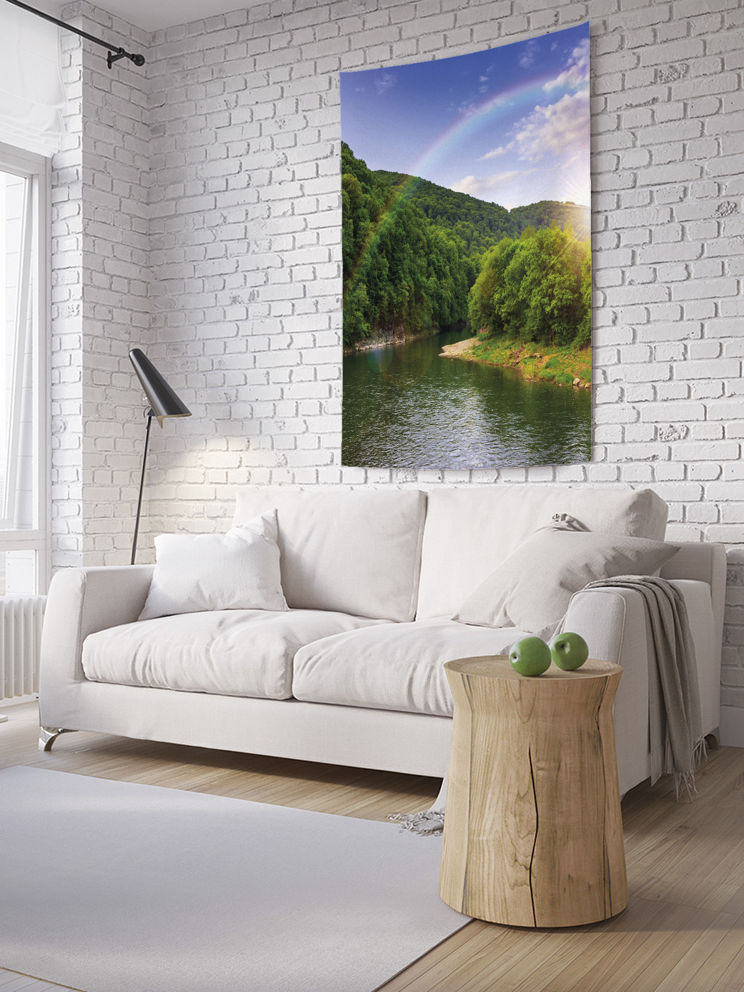 

Вертикальное фотопанно на стену JoyArty Радуга на реке 150x200 см, Радуга на реке