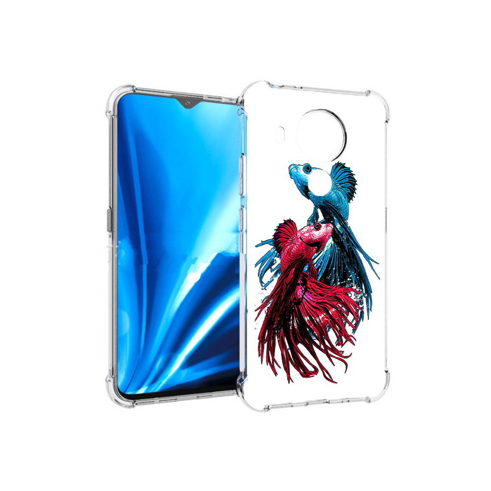 

Чехол MyPads Tocco для Nokia 5.4 рыбы петушки (PT156621.100.592), Прозрачный, Tocco
