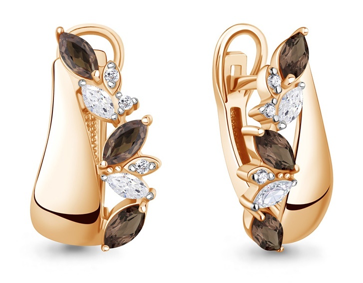 

Серьги из серебра Kari Jewelry 237505, фианит/кварц искусственный, 237505