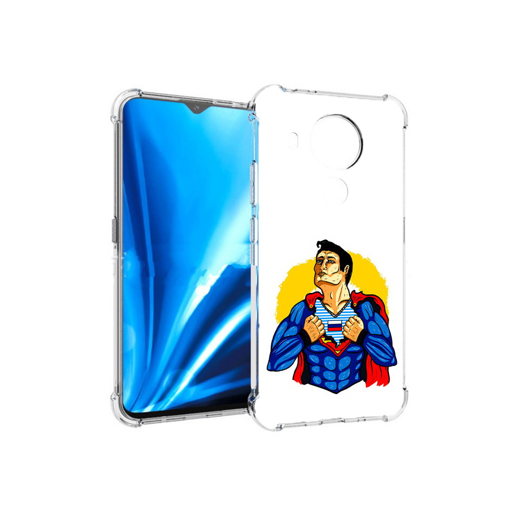 

Чехол MyPads Tocco для Nokia 5.4 русский супермен (PT156621.100.591), Прозрачный, Tocco