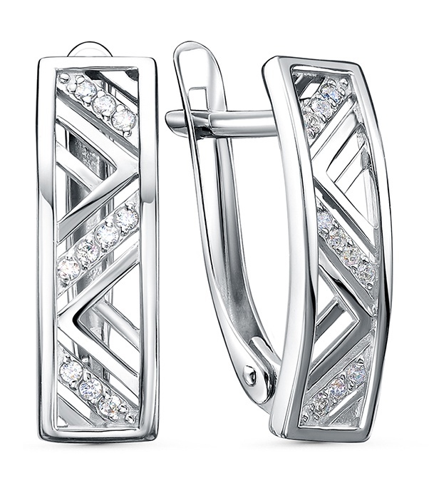 

Серьги из серебра Kari Jewelry 237496, фианит, 237496
