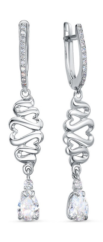 

Серьги из серебра Kari Jewelry 237493, фианит, 237493