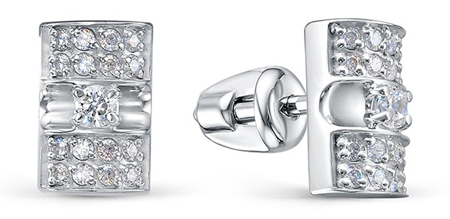 

Серьги из серебра Kari Jewelry 237336, фианит, 237336