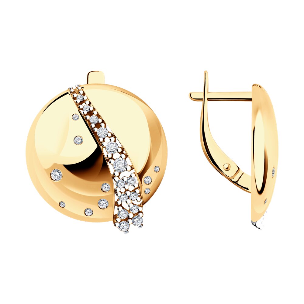 

Серьги из серебра Diamant 93-120-01617-1, фианит, 93-120-01617-1