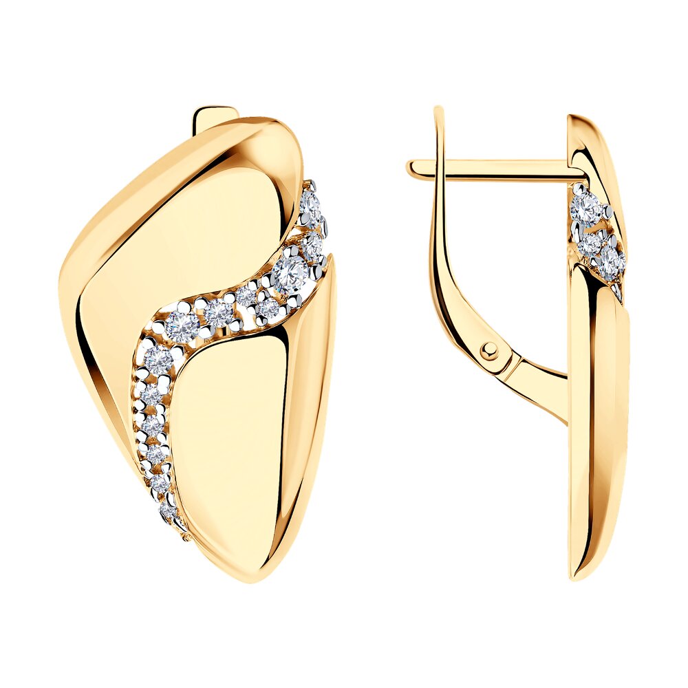

Серьги из серебра с фианитом Diamant 93-120-01534-1, 93-120-01534-1