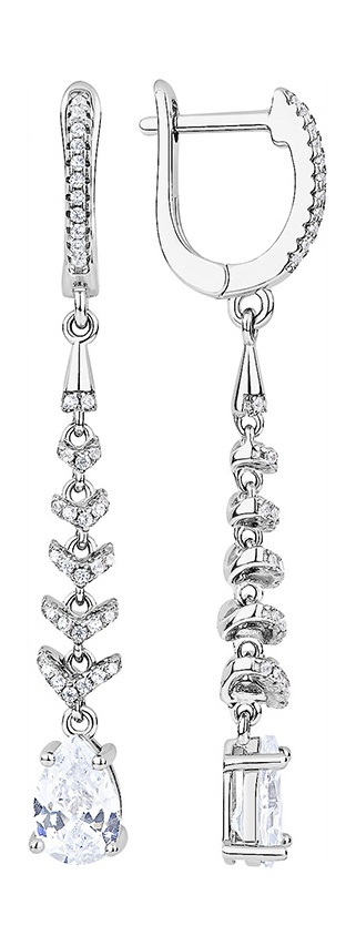 

Серьги из серебра Kari Jewelry 231216, фианит, 231216