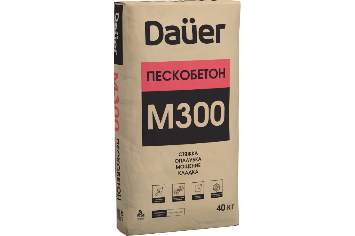 фото Пескобетон dauer м-300 40 кг z-30*40