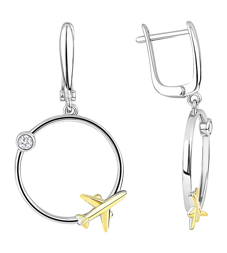 

Серьги из серебра Kari Jewelry 231213, фианит, 231213