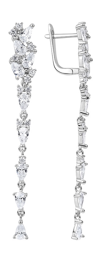 

Серьги из серебра Kari Jewelry 231192, фианит, 231192