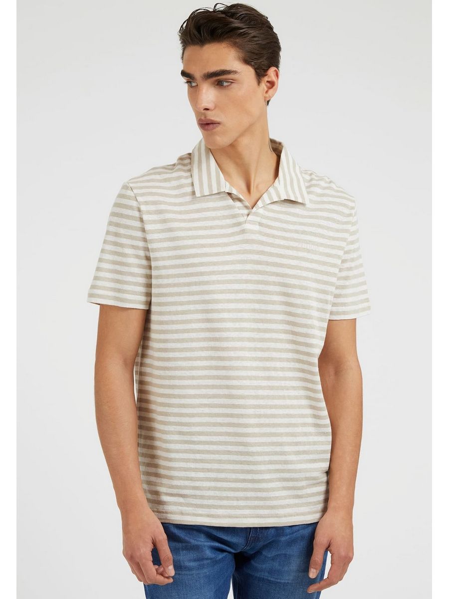 

Футболка мужская Guess GU122P05A бежевая L, Бежевый, GU122P05A