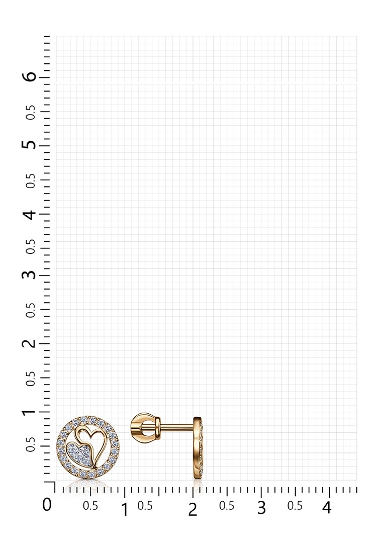 

Серьги из серебра Kari Jewelry 231117, фианит, 231117