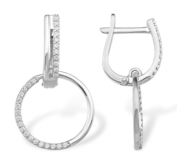 

Серьги из серебра Kari Jewelry 230878, фианит, 230878