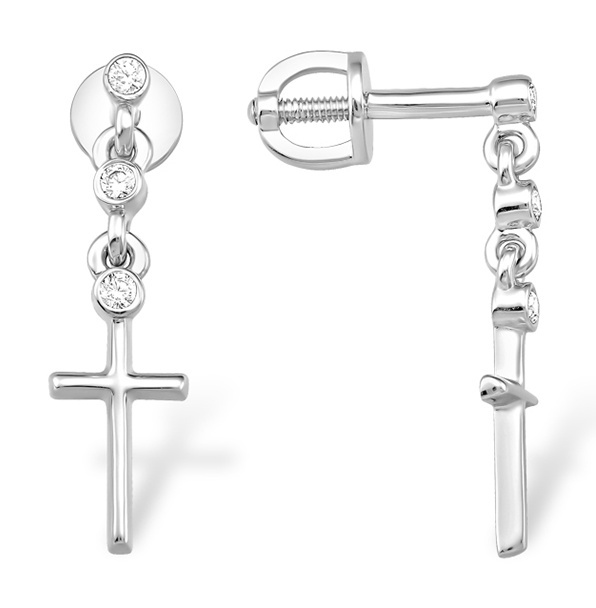 

Серьги из серебра Kari Jewelry 230876, фианит, 230876