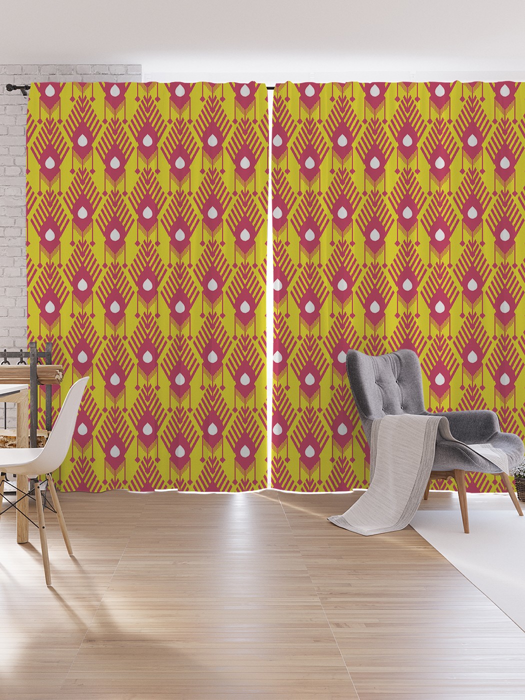 

Шторы под лён JoyArty "Этническая геометрия", серия Oxford DeLux, 340х265 см, Этническая геометрия