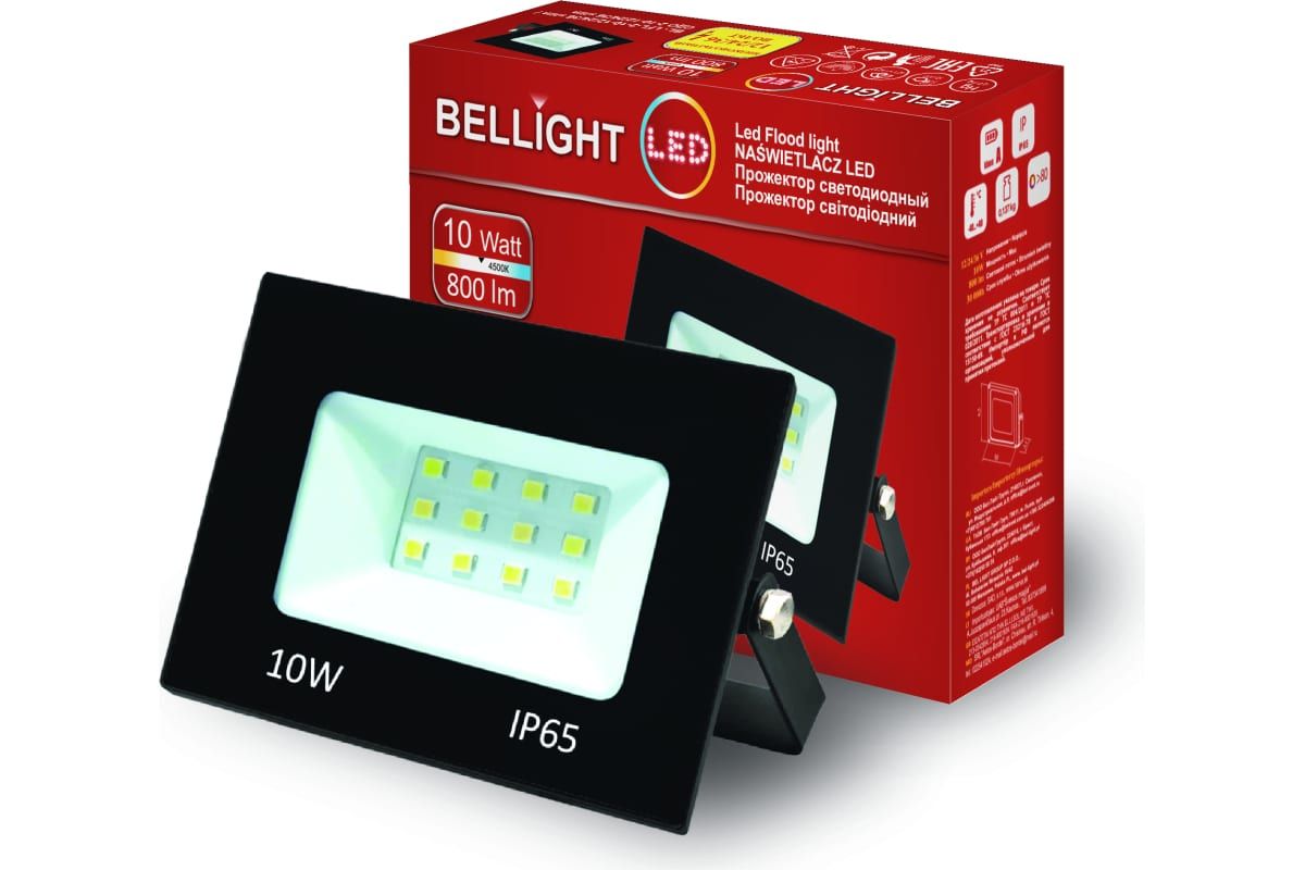 

Прожектор BELLIGHT BL-LFL-2-10 slim/СДО 2-10 slim, 6500К 800Lm 220В 22103478