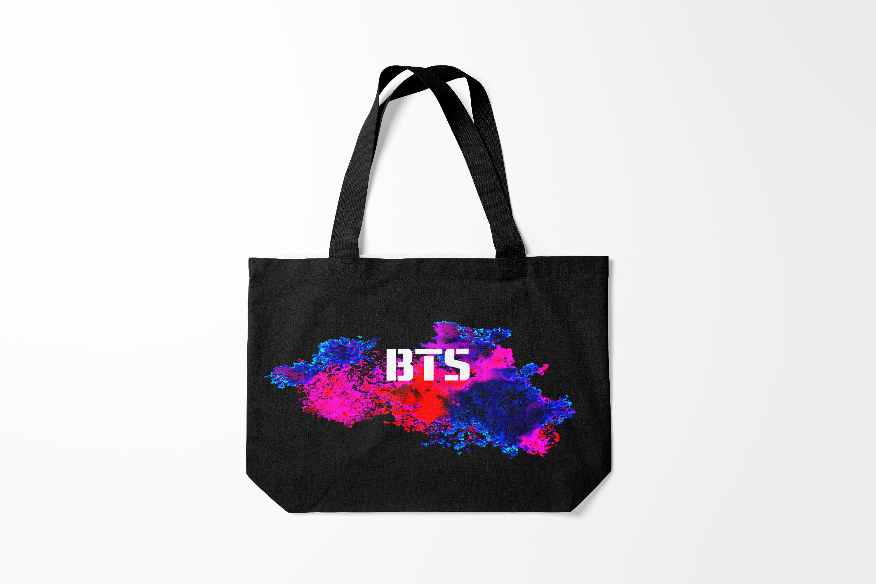 

Сумка шoппер унисекс Burnettie BTS, черный; розовый, BTS
