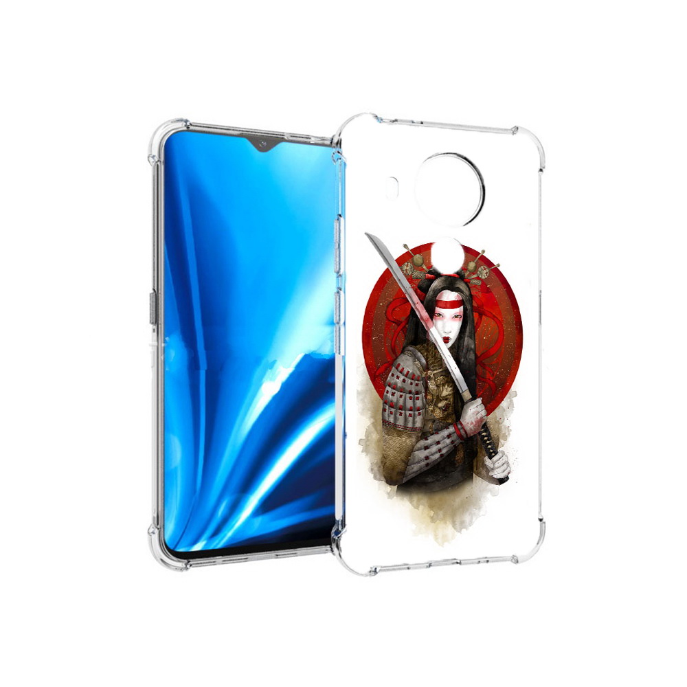 

Чехол MyPads Tocco для Nokia 5.4 рисованная девушка с катаной (PT156621.100.580), Прозрачный, Tocco