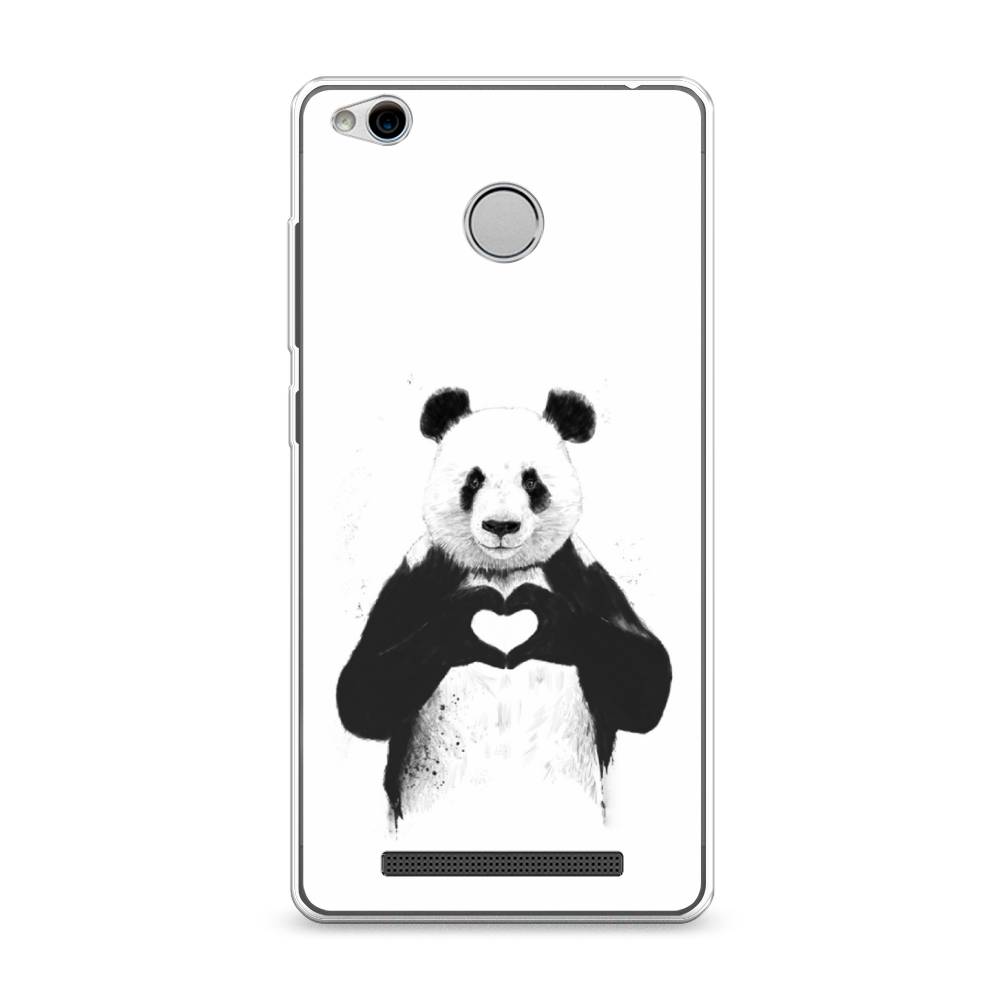 

Чехол Awog на Xiaomi Redmi 3 Pro (3S) "Панда love", Разноцветный, 30950-10