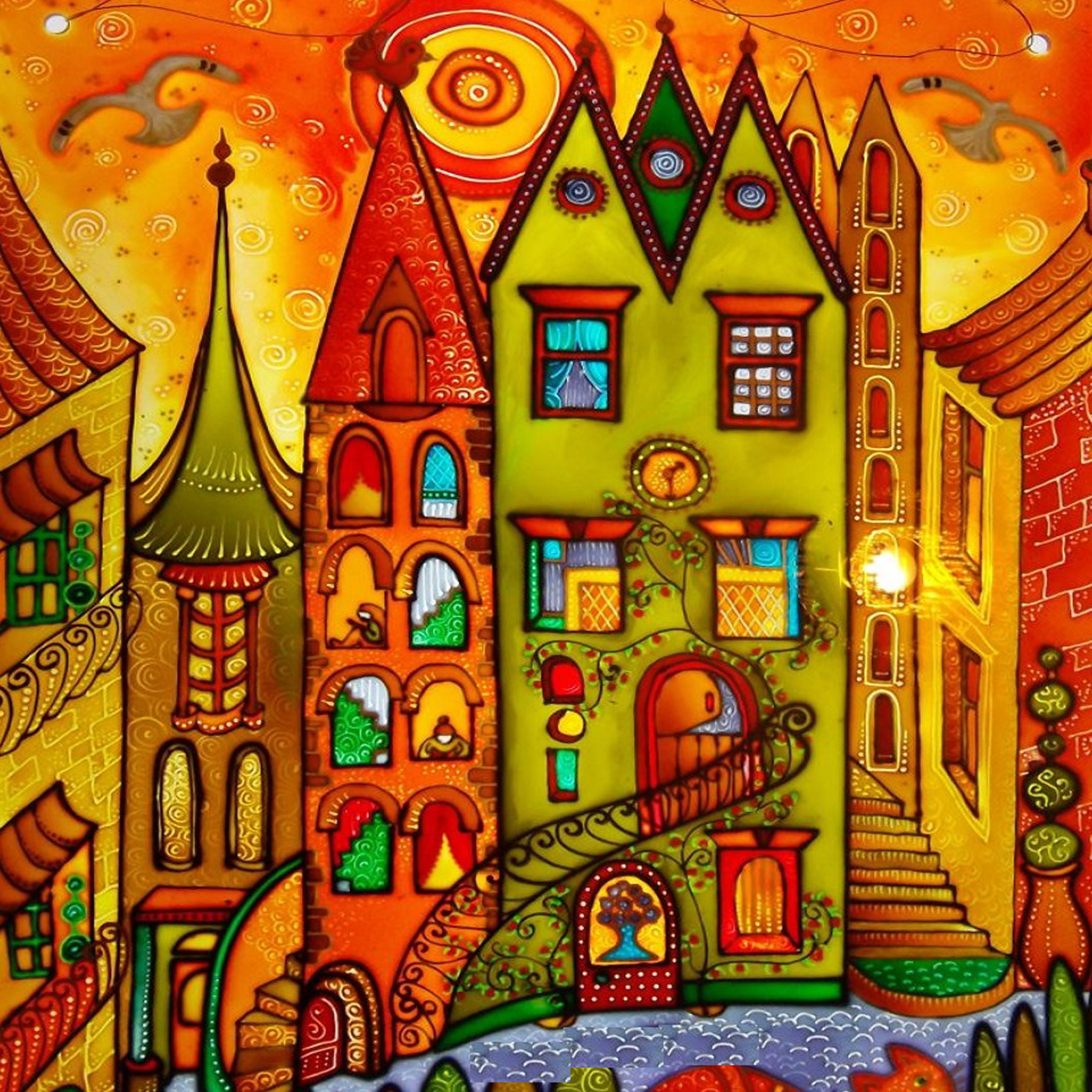 Картина мозаикой Molly Город солнца KM0267, 30х30 см, 17 цветов