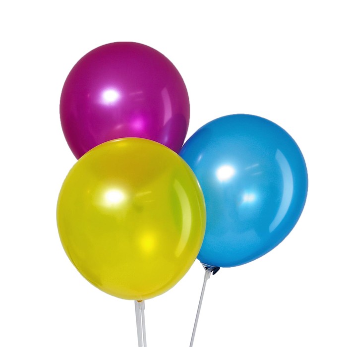 

Шар латексный 12", металл, набор 12 шт., цвета МИКС, Разноцветный, Воздушное оформление. Универсальное