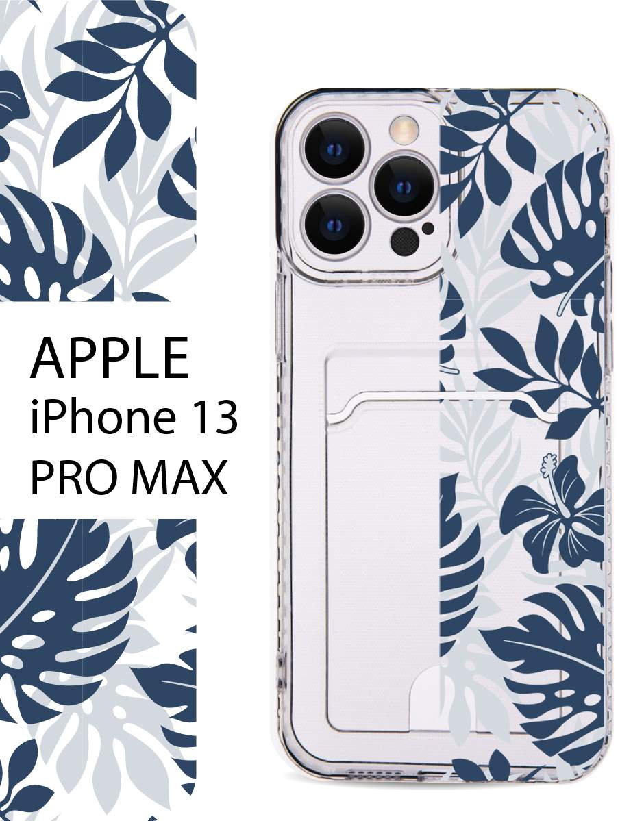 

Чехол на Apple iPhone 13 Pro Max с карманом для банковской карты и принтом, Зеленый;черный, Apple iPhone 13 Pro Max