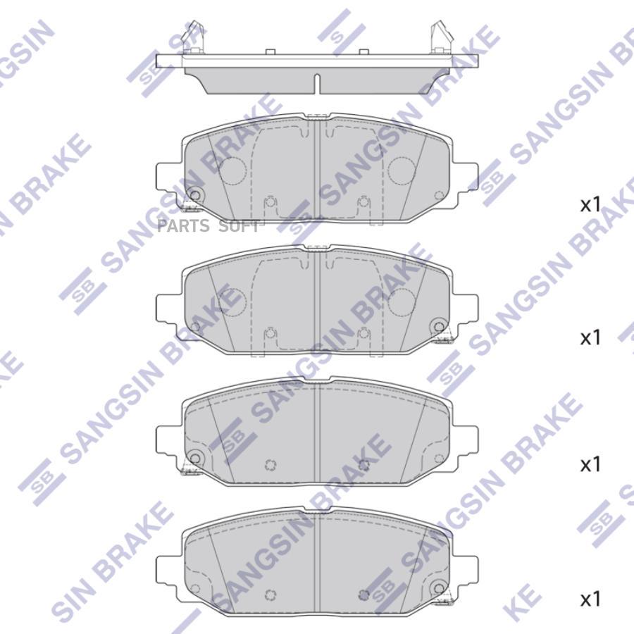

Тормозные колодки Sangsin brake дисковые sp4375