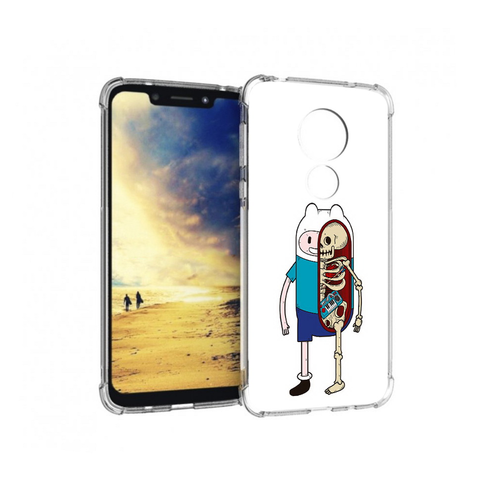 

Чехол MyPads Tocco для Motorola G7 Power Финн скелет (PT227059.362.187), Прозрачный, Tocco